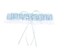 SAFIGLE liga de muslo de boda liga de encaje traje de fiesta banda para la ligas azules para novia paseo correa para la corbata de moño De las mujeres cordón