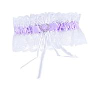 SAFIGLE liga en forma de corazón morat encaje elástico liga de encaje de diamantes de imitación ligueros para mujer pedrería liga de encaje dama liga de encaje de las mujeres boda Perder