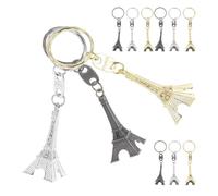 SAFIGLE Llavero Torre Eiffel 12 Piezas Colgantes de Aleación de Zinc, Colores Dorado, Plateado y Bronce Antiguo, Accesorio Decorativo para Bolso y Llaves, Adecuado para Regalos y Fiestas