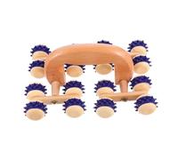 SAFIGLE Masajeador de Cuerpo Completo Ruedas de Madera Rodillo Corporal para Aliviar el Muscular para Masajes de Espalda Color Aleatorio