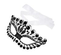 SAFIGLE Máscara de Fiesta de Baile con Brillantes para Halloween Accesorio de Disfraz de Cosplay para Temáticas Sociales
