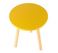 SAFIGLE Mesa De Centro Redonda Estilo Nórdico, Mesa De Té Pequeña De Madera Maciza, Resistente Al Agua, Color Degradado Amarillo, para Sala De Estar y Dormitorio, Diseño Moderno Minimalista, 1 Unidad