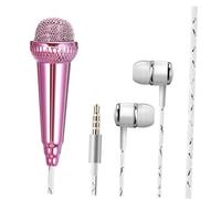 SAFIGLE Micrófono Miniatura Portátil para Grabación De Voz Compatible Teléfonos y Tablets para Podcasting Canto y Vlogging Diseño Duradero y Conexión Sencilla