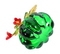 SAFIGLE Mini Calabaza de Cristal Decorativa Resistente para Hogar Adorno Otoñal para Mesa de Acción de Gracias Figurita Artesanal de Vidrio para Decoración Interior