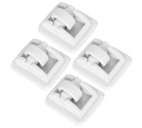 SAFIGLE Mini Ruedas Adhesivas para Muebles Compactos de Plástico Blanco, Fácil Instalación y Protección del Suelo, Pack de 4 Unidades para Cajas y Muebles Compactos
