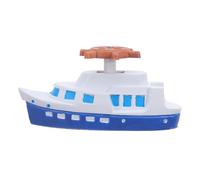 SAFIGLE Modelo de Barco Mediterráneo Pequeño de Resina Timonel, Adorno Náutico Decorativo para Escritorio y Sala, Figura Costera Temática Playa para Hogar y Oficina