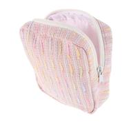 SAFIGLE Neceser Diseño a Rayas Neopreno Estilo Japonés de Gran Capacidad Fácil de Limpiar Bolsa Organizadora de Maquillaje para Viaje y Uso Diario