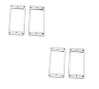 SAFIGLE Par De 2 Piezas Marco De La Pastilla Humbucker Cubiertas Para Pastillas De Guitarra Reemplazo De Montaje De Guitarra Accesorios De Plata Anillo De Montaje Musical Maquillaje Balada