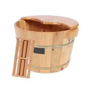 SAFIGLE Para Pies Lavapiés Cubo Para Remojar Pies Diseño Elegante Madera Ecológica