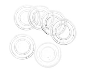 SAFIGLE Parachoques Transparentes para Muebles de Vidrio Almohadillas Protectoras Antideslizantes de 18 MM Diámetro y 18 MM Grosor 200 Unidades Espaciadores de Plástico PP para