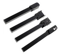 SAFIGLE Patas para Mesa Plegable Cuadradas 29,5 Cm Negras 4 Piezas Soporte de Muebles Resistentes 400 Kg Accesorios para Mesa Portátil Ordenador y Cama