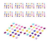 SAFIGLE Pegatinas Acrílicas Autoadhesivas de Estrellas de 12X12 MM 25 Unidades Multicolor por Lámina Pack de 10 Hojas para Manualidades Decoración de Fundas y Accesorios Gemas