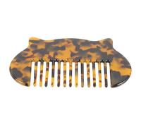 SAFIGLE Peine Antiestático para Cabello Rizado Mini Bolso, Lámina de Acetato Color Carey, Uñas Grandes, Desenredante para Mujeres y Hombres, Uso Diario y Viaje, Diseño Orejas de Gato