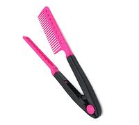 SAFIGLE Peine Cabello en Forma de V Rojo, Herramienta Profesional de Peluquería, Cepillo Alisador Portátil, Desenredante Suave para Todo Tipo de Cabello, Tamaño Compacto para Uso en Hogar