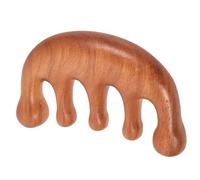 SAFIGLE Peine Cuero Cabelludo de Madera Verde Masajeador Manual Relajante Herramienta de Cuidado del Cabello Estimulación de Puntos de Acupuntura para Relajación Diaria