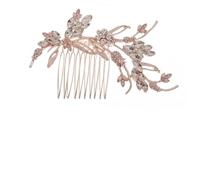 SAFIGLE Peine De Rosa Elegante Accesorio Cabello Peine De Cristal Postizo Hermoso Para Ocasiones Especiales Horquilla De Diseño