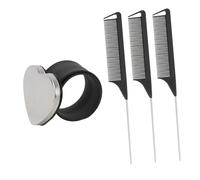 SAFIGLE Peine Magnético Profesional para Peluquería 4 Piezas Negro U-forma Silicona Antistática Correa de Muñeca para Salón y Barbería Herramientas y Accesorios