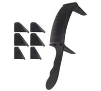 SAFIGLE Peine Profesional para Corte de Cabello Masculino Peine Curvo Ergonómico de Plástico Negro para Peinar Hombres Guía para Corte de Peluquería y Estilo con Parte Superior Plana