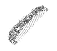 SAFIGLE Peine Retro Dragón y Fénix Peine De Joyería Peine Profesional Peine De Animales Peine De Pelo Para Mujer Herramienta De Peinado Peines Para Vestirse Peine Saludable Silver Aleación