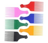 SAFIGLE Peines de Plástico para Cabello y Barba 6 Piezas Tamaño Medio Antistáticos para Mujeres y Hombres Uso Profesional Peluquería Color Mixto Color Aleatorio