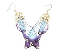 SAFIGLE Pendientes Colgantes De Alas De Insecto Joyería Para Mujer Pendientes Largos De Plata Hipoalergénicos Accesorio Oreja