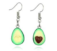 SAFIGLE Pendientes Mujer Corazón Aguacate Ligero Polímero Antialérgico Aros Moda Juvenil Complemento Original