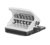 SAFIGLE Perforadora de Papel Manual de 6 Agujeros para Encuadernación, Compatible Formatos A4/a5/b5, Tamaño Mini Portátil, Color Blanco, Adecuado para Oficina, Escuela y Manualidades