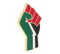 SAFIGLE Pin de Esmalte Bandera y Puño, Broche Metálico, Accesorio Unisex para Ropa y Mochilas, Diseño Significativo y Duradero, Tamaño Mediano