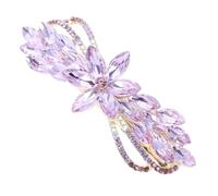 SAFIGLE Pinza Cabello Gemas De Imitación Grande, Horquilla De Resorte Para Mujer, Accesorios Vintage Para Cabello Grueso y Peinados Elegantes, Color Púrpura, Sujeción Segura y Cómoda