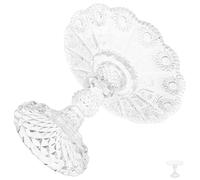 SAFIGLE Plato de Postre Patas de Vidrio Transparente Frutero de Cristal para Servir Frutas y Bandeja de Frutos Secos Diseño Vintage para Hogar Restaurante y Fiesta Soporte Decorativo