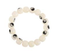 SAFIGLE Pulsera Budista de Raíz de Bodhi 18 Cuentas Talladas en Forma de Bagua, Herramienta de Meditación Fácil de Contar para Yoga y Feng Shui Unisex