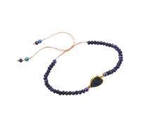 SAFIGLE Pulsera De Piedra Natural Pulseras De Cordon Trenzado Pulseras De Mujer Pulseras De Macrame Ajustables Pulsera De La Suerte Pulseras Del Solar Para Mujer Cuerda Blue