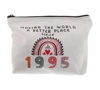 SAFIGLE Regalo de 30 cumpleaños para Mujeres - Bolsas para el Día de la Madre por su 30 cumpleaños - Bolsa de Maquillaje de Lona de 1995 para Hermanas y Amigas