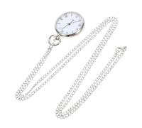 SAFIGLE Reloj De Bolsillo Colgante De Aleación Plateada, Diseño Moderno, Cadena Desmontable, Uso Unisex, Adecuado para Vestir Casual y Ocasiones Diarias