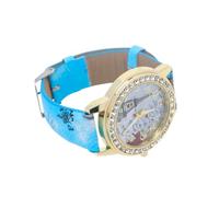 SAFIGLE Reloj de Mujer Reloj de Diamantes de imitación señoras Relojes Reloj de Cuarzo para Reloj con Correa relógios Torre Eiffel Women Reloj de Pulsera Informal Reloj de Moda PU Blue