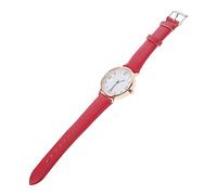 SAFIGLE Reloj De Pulsera Mujer Digital Minimalista Correa De Piel Roja Cuarzo Clásico Casual Oficina Estudiante Ultradelgado