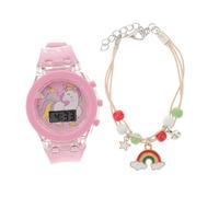 SAFIGLE Reloj Digital Infantil Unicornio Rosa Silicona con Luz Nocturna y Pulsera Reloj Niña Niño Luminoso para Regalo Cumpleaños Navidad