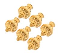 SAFIGLE Remates de Barra de Cortina para Ventana Diseño Real Dorado, 6 Piezas, Acabados Decorativos de Acrílico, Extremos Ajustables, Accesorios para Barras de Cortina en Hogar