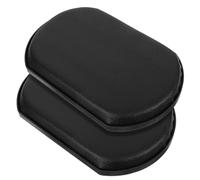 SAFIGLE Reposapiés Paquete de 2 Piezas y Fácil Instalación de Cuero Negro Diseño Ergonómico para Soporte Cómodo y Duradero para Silla de Ruedas
