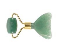 SAFIGLE Rodillo Masajeador Facial de Cristal Verde para Cuidado Facial Mujer Alivio Instantáneo de Ojos y Aumento de Absorción Profunda en Rutina de Skincare