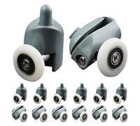 SAFIGLE Rodillos para Puertas Corredizas de Ducha 20 Piezas Diámetro 25 MM Resistentes Humedad Ruedas Superiores E Inferiores de Repuesto para Mampara de Baño Rodillo Deslizante para