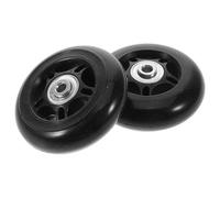 SAFIGLE Ruedas para Equipaje Silenciosas y Giratorias de Goma y Metal, Repuestos Aplicables para Maletas y Scooters Infantiles, Tamaño 76mm X 24mm, Piezas Duraderas para Reparación