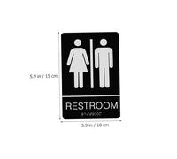 SAFIGLE Señal Adhesiva Autoadherible para Aseo Unisex con Braille Acrílico Resistente Indicador Táctil para Puertas de Baño Inclusivo