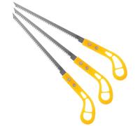 SAFIGLE Serrucho de Mano Mini de 3 Piezas Mango Antideslizante Amarillo Portátil para Cortar Madera Poda y Bricolaje Herramienta de Carpintero para Trabajar Madera y Paisajismo