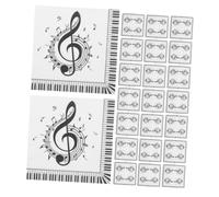 SAFIGLE Servilletas Para Fiestas Diseño De Notas Musicales 40 Piezas Papel De Seda Cuadradas Ideales Para Cumpleaños y Eventos Festivos