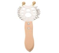 SAFIGLE Sonajero Djembé Africano con Anillos Metálicos, Accesorio de Percusión Manual con Mango de Madera para Tambores, Instrumento Musical para Actuaciones y Fiestas, Sonido Claro