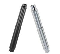 SAFIGLE Soporte Flexible para Papel Higiénico de Acero Inoxidable, Varilla de Repuesto Resorte, 2 Piezas en Negro Cromado, Compatible Mayoría de Portarrollos para Uso en Baño