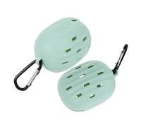 SAFIGLE Soporte para Esponjas De Maquillaje Silicona 2 Piezas Compacto Color Verde Claro Estuche Portátil Viaje Cuidado Limpieza