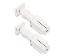 SAFIGLE Soportes sin Taladro para Persianas Venecianas de Plástico Blanco Kit de 2 Piezas para Fijación Lateral Instalación Rápida y Segura para Cortinas de Lamas en Ventanas de Hogar y