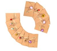 SAFIGLE Tarjetas de Felicitación y Sobres Marrones con Flores Románticas Paquete de 12 de Papel Kraft para Expresar Emociones y Bendiciones Varios estilos Varios estilos